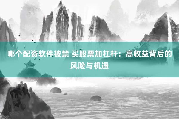 哪个配资软件被禁 买股票加杠杆：高收益背后的风险与机遇